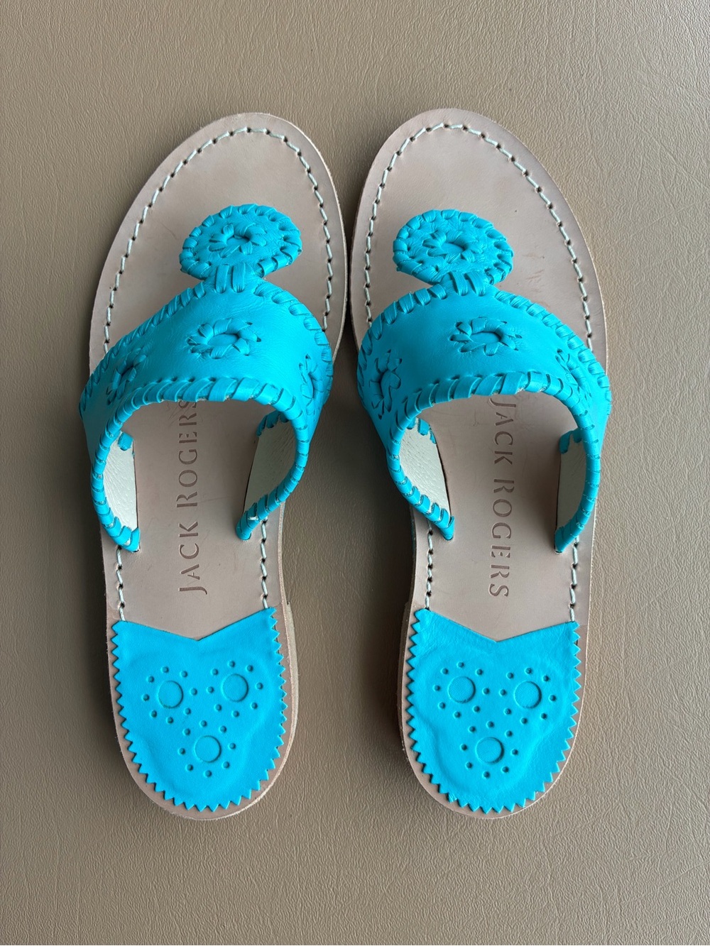 Jack Rogers “Jack” Leather Thong Sandals - Picture 5 of 8
